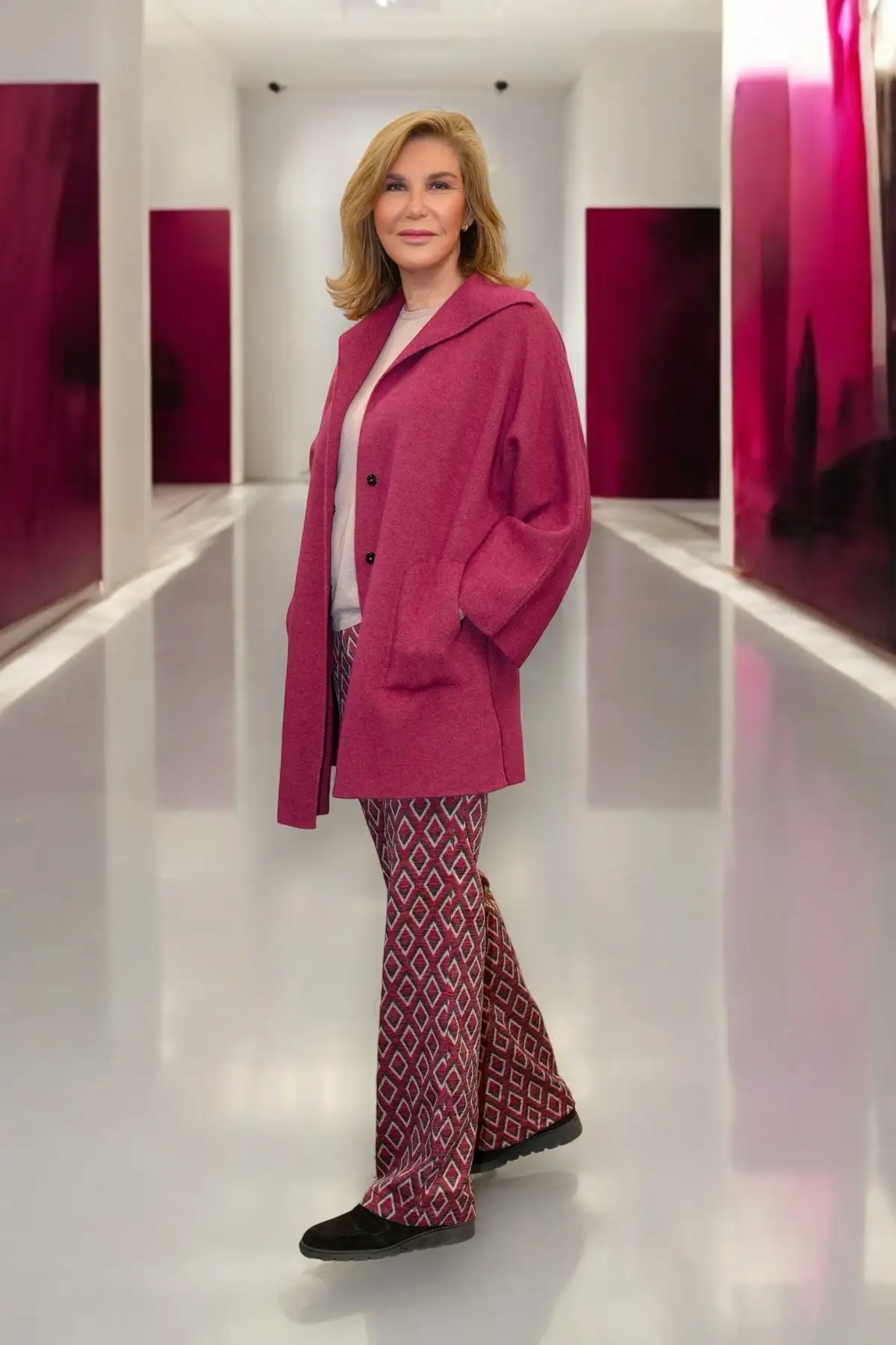 Chaquetón cashmere Capri (Rosa)